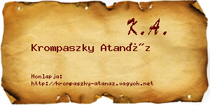 Krompaszky Atanáz névjegykártya